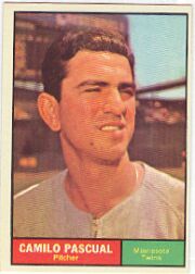 1961 Topps Baseball Cards      235     Camilo Pascual